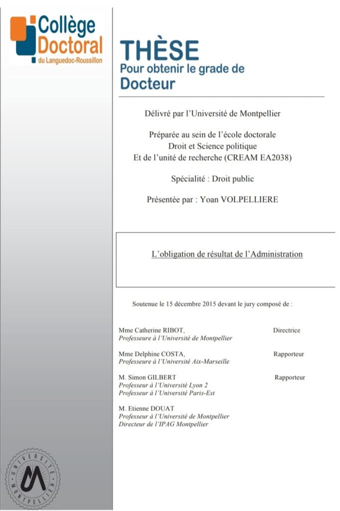 L’obligation de résultat de l’Administration